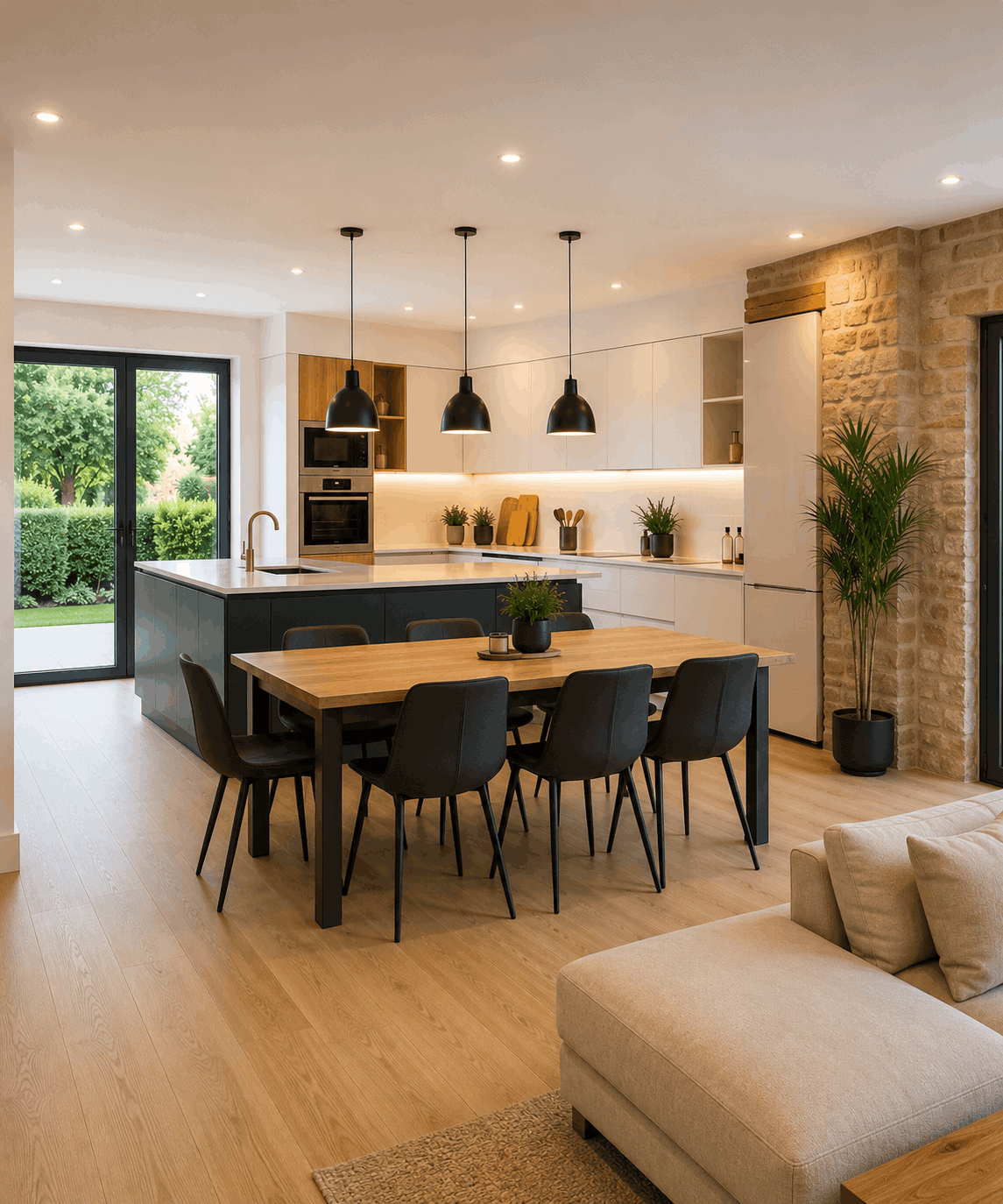 renovation cle en main alsace salon cuisine moderne