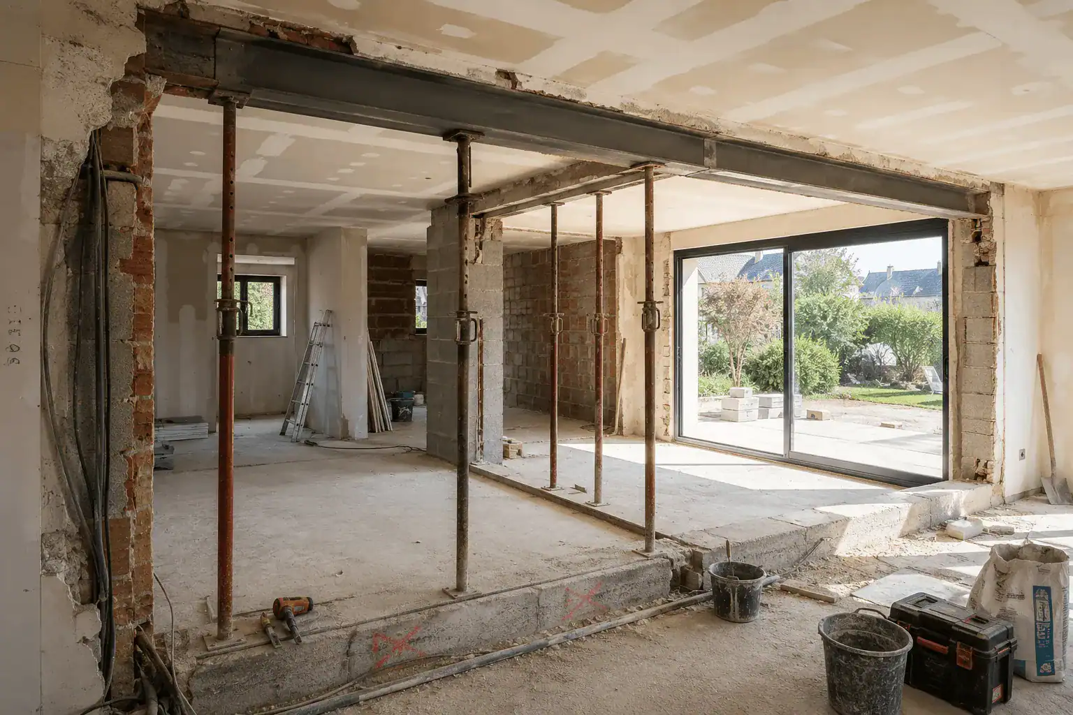 Création d'ouvertures et travaux de maçonnerie dans une maison en rénovation à Strasbourg