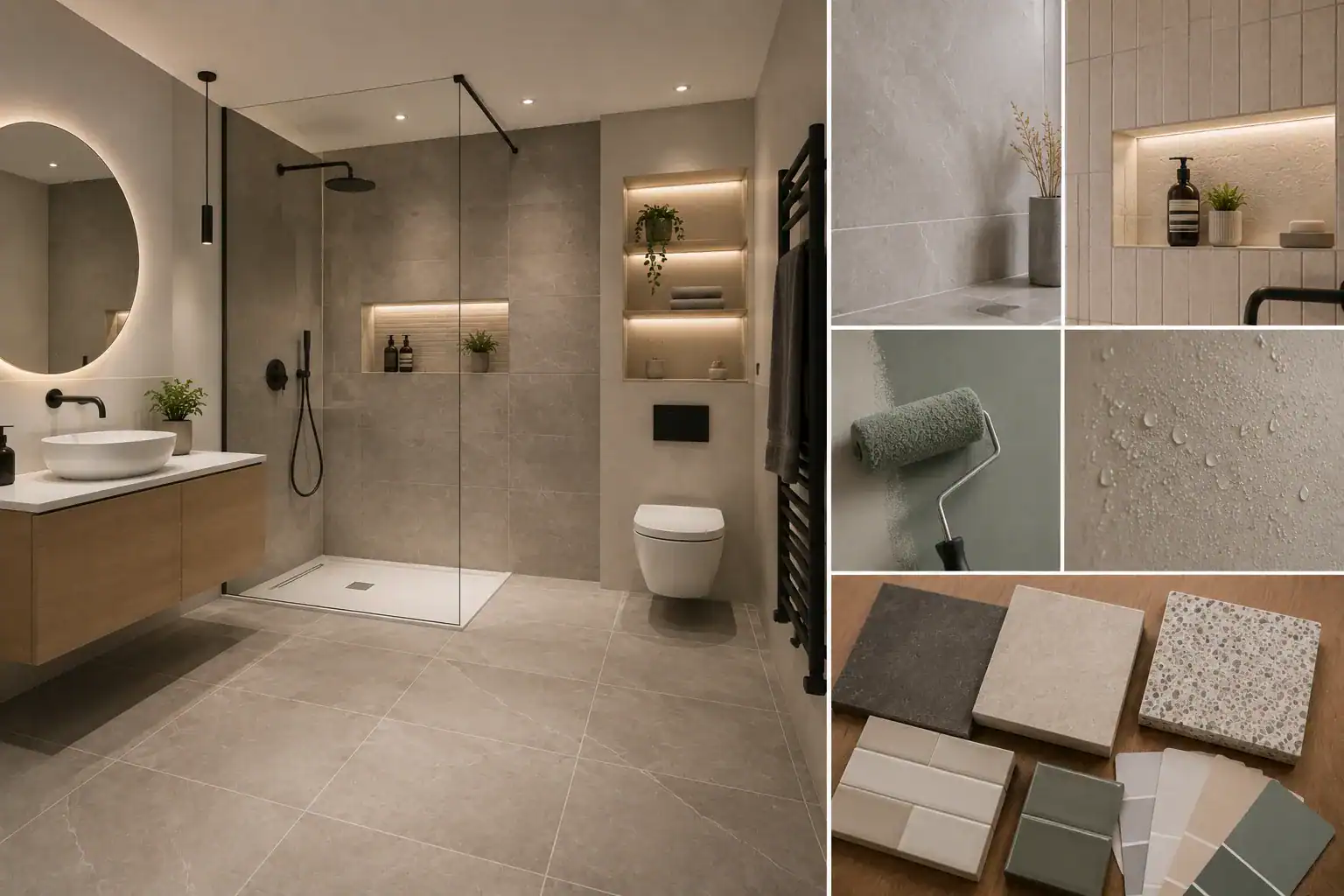 Carrelage et revêtements muraux dans une salle de bain rénovée à Strasbourg