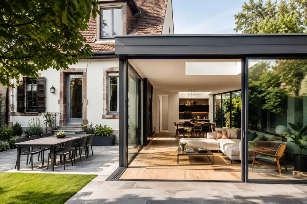 Extension de maison sur mesure à Strasbourg intégrée à l'habitation existante