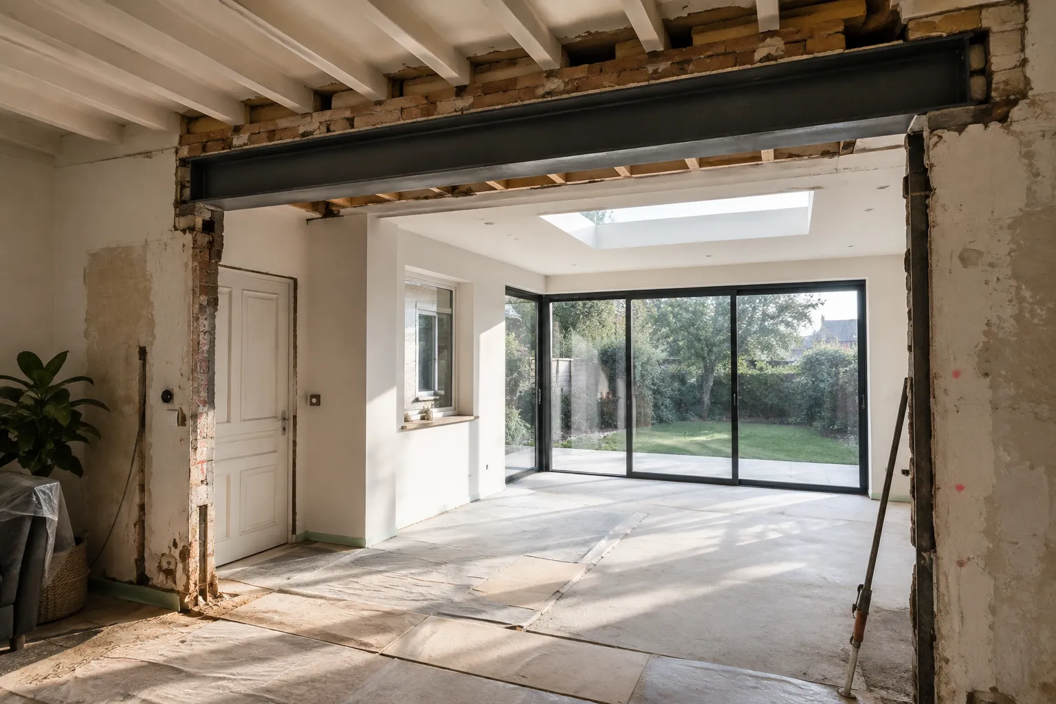 Création d'une ouverture entre une maison et son extension à Strasbourg