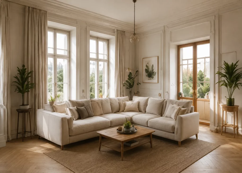 Appartement rénové par une entreprise de rénovation à Strasbourg avec des finitions modernes et sur mesure.